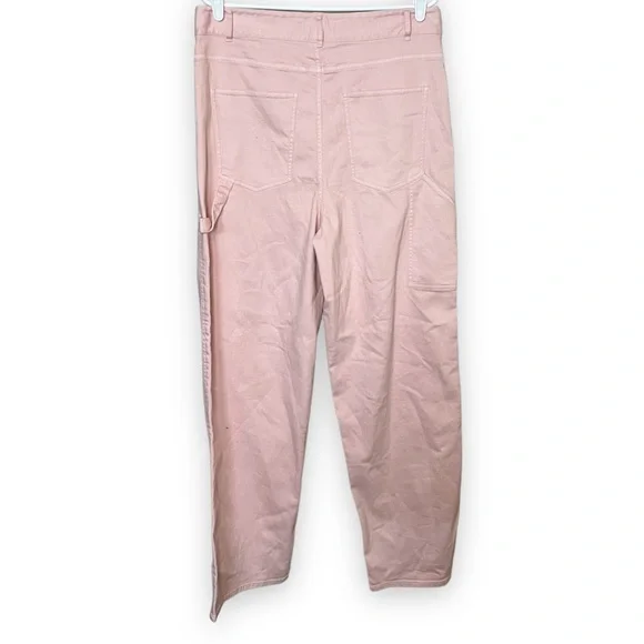 Tibi Garment Dyed Carpenter Jeans Washed Pink Size 31